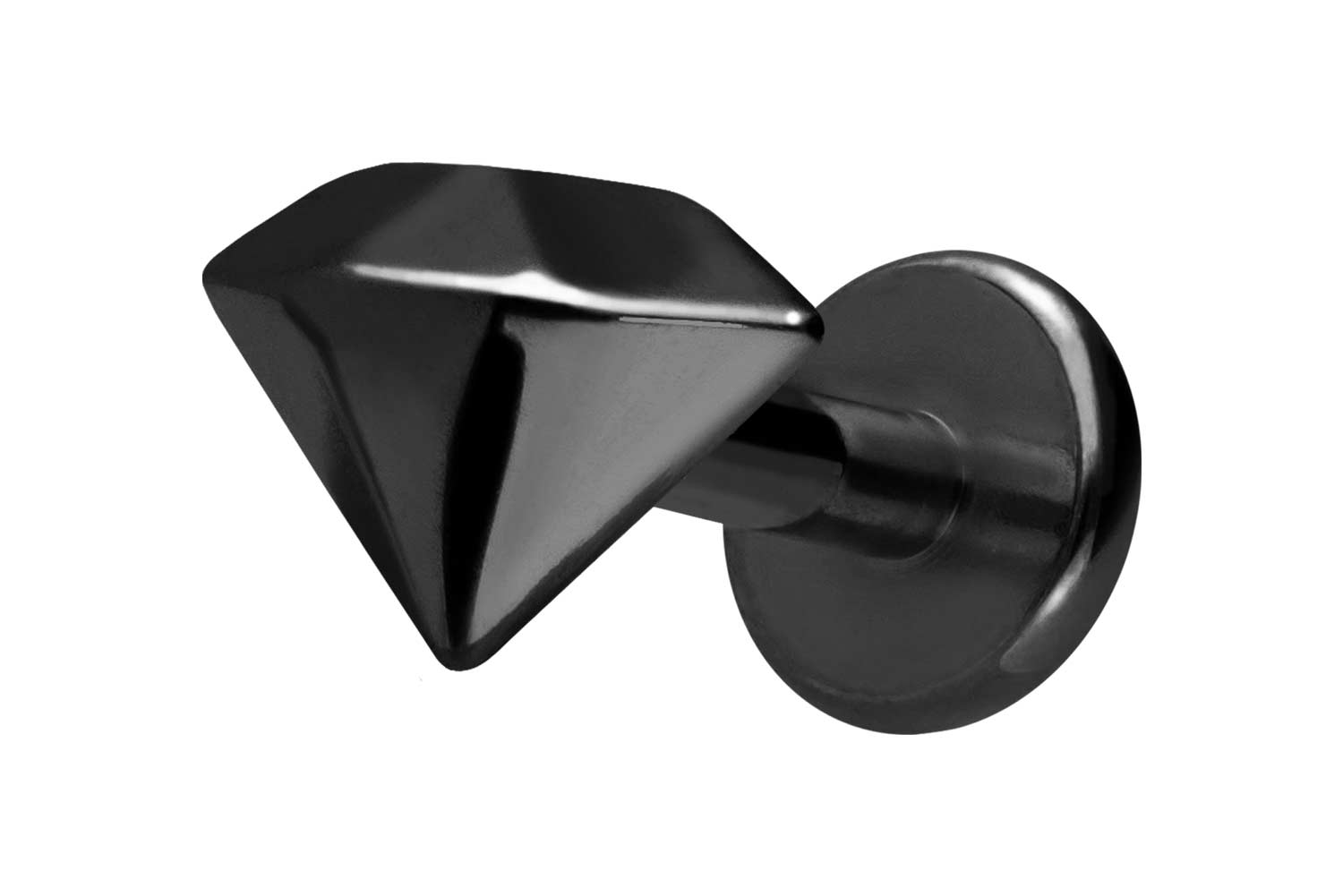 Titan Labret Piercing mit Innengewinde DIAMANT